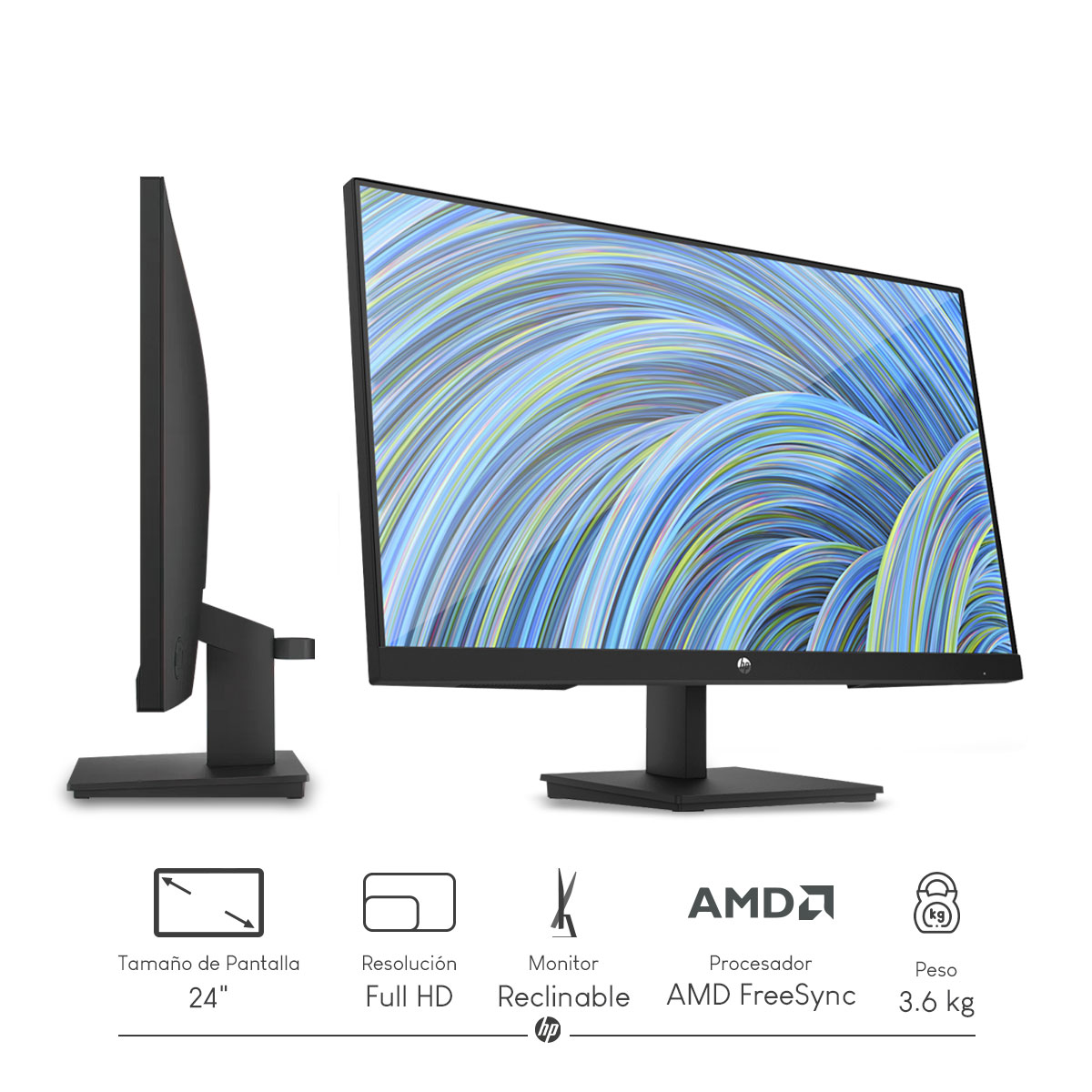 Foto 3 pulgar | Combo Monitor Hp P24v G5 24'' Fhd 75hz + Audífonos Bluetooth
