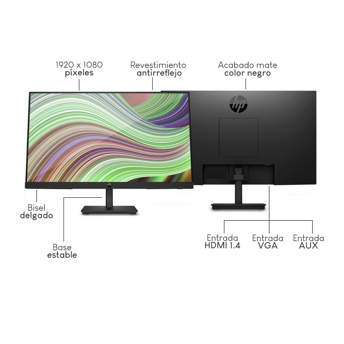 Foto 4 pulgar | Combo Monitor Hp P24v G5 24'' Fhd 75hz + Audífonos Bluetooth