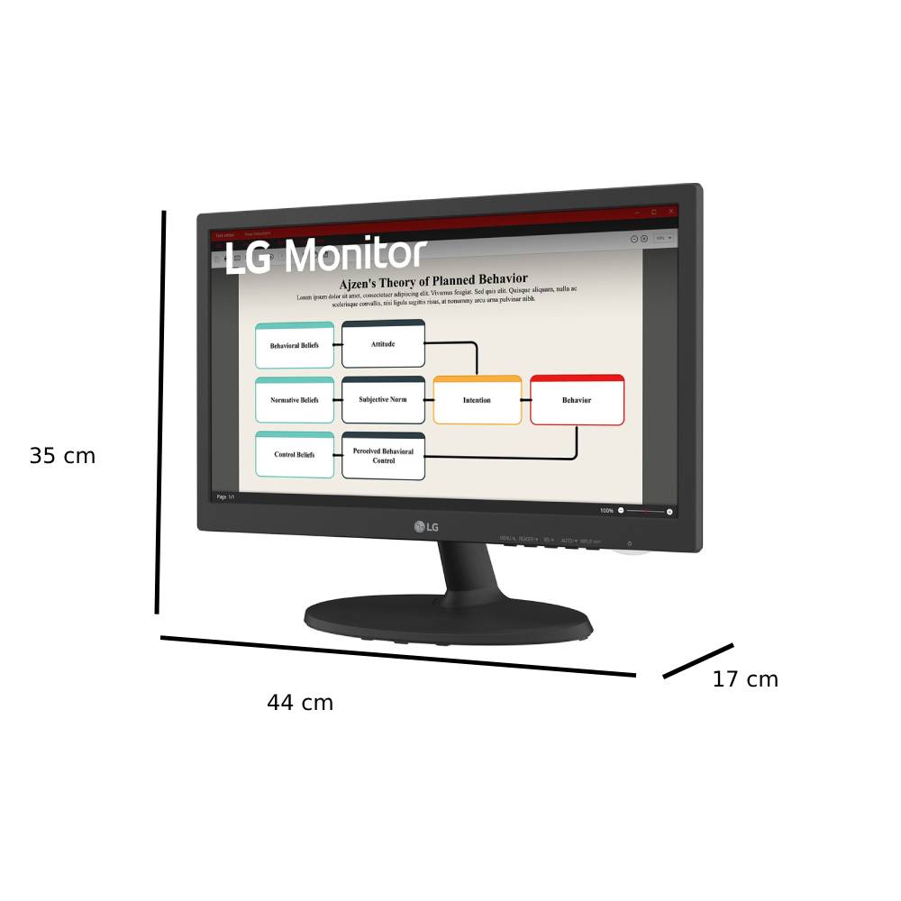 Foto 6 pulgar | Monitor Lg 19ba300 18.5” Resol 1366 X 768 Hd Negro