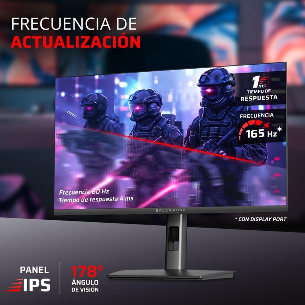 Foto 5 pulgar | Monitor Gamer 27 Balam Rush Ultra Explorer Mxt27p 1ms 165hz Qhd Ips Hdmi Dp Altavoces Pivote Freesync / G-sync