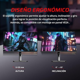 Foto 5 | Monitor Gamer 27 Balam Rush Ultra Explorer Mxt27p 1ms 165hz Qhd Ips Hdmi Dp Altavoces Pivote Freesync / G-sync