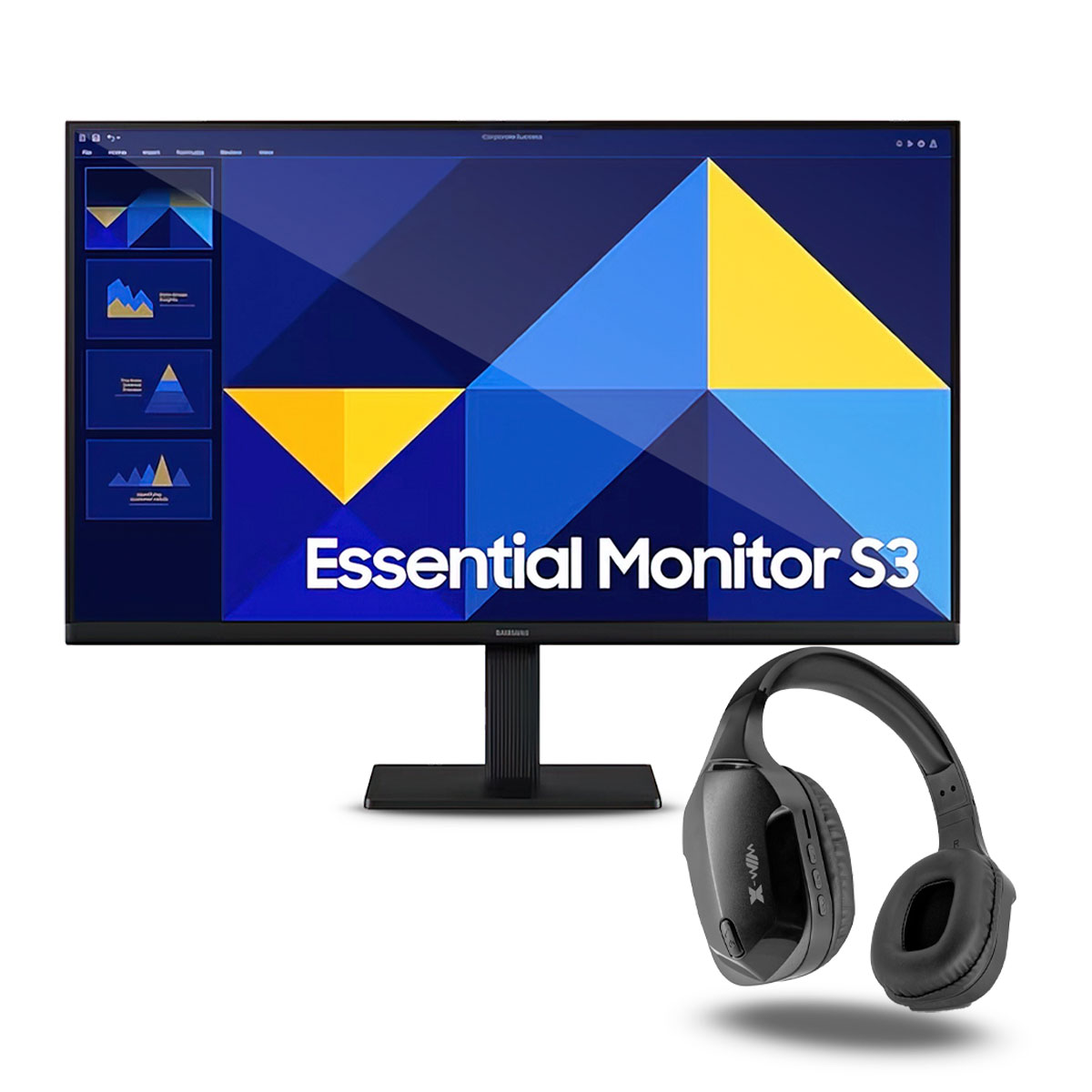 Combo Monitor Samsung S3 27'' Fhd Negro + Audífonos Bluetooth