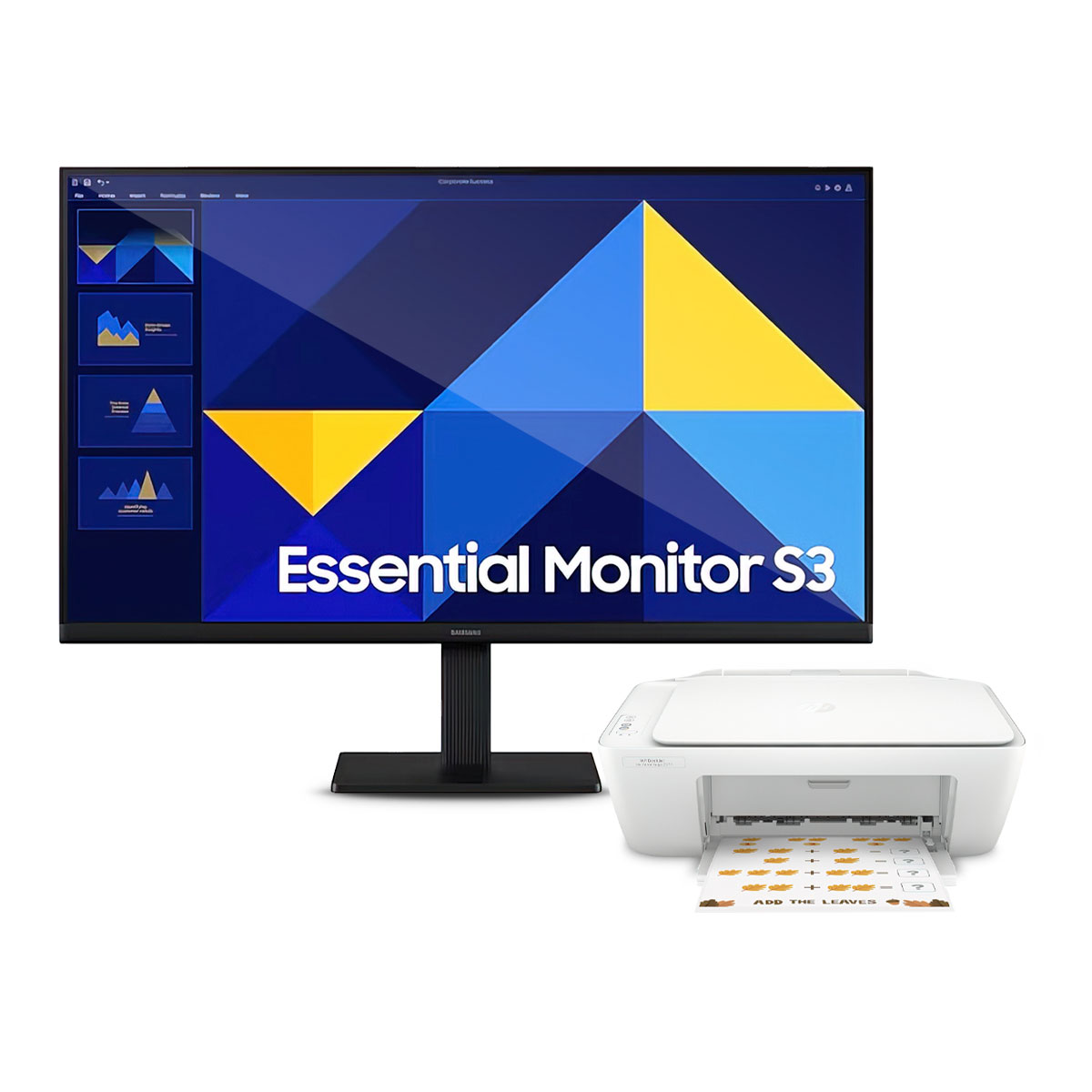 Combo Monitor Samsung S3 27'' Fhd Negro + Impresora Hp