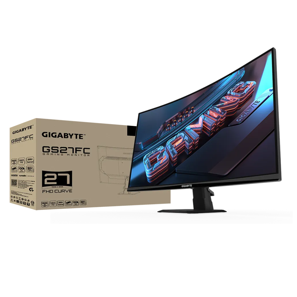 Foto 3 pulgar | Monitor Gamer Curvo Gigabyte Gs27fc 27'' Fhd 180hz 1ms