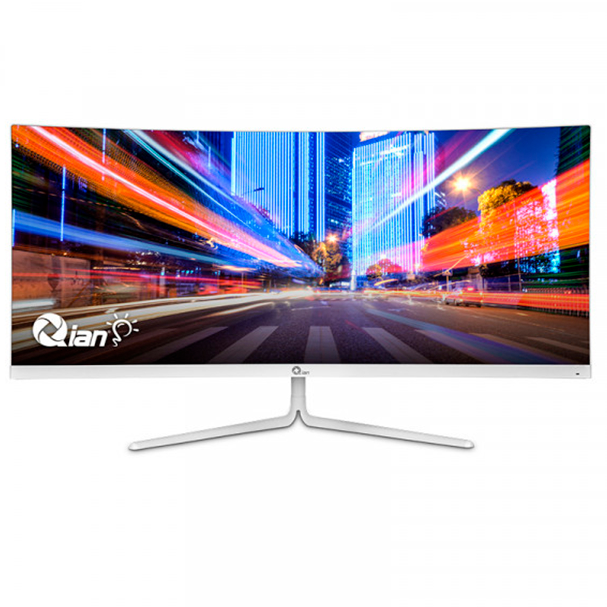 Foto 1 | Monitor Curvo Qian QMC-VA30-01 color Blanco Ultra Wide FHD 1080p 30''