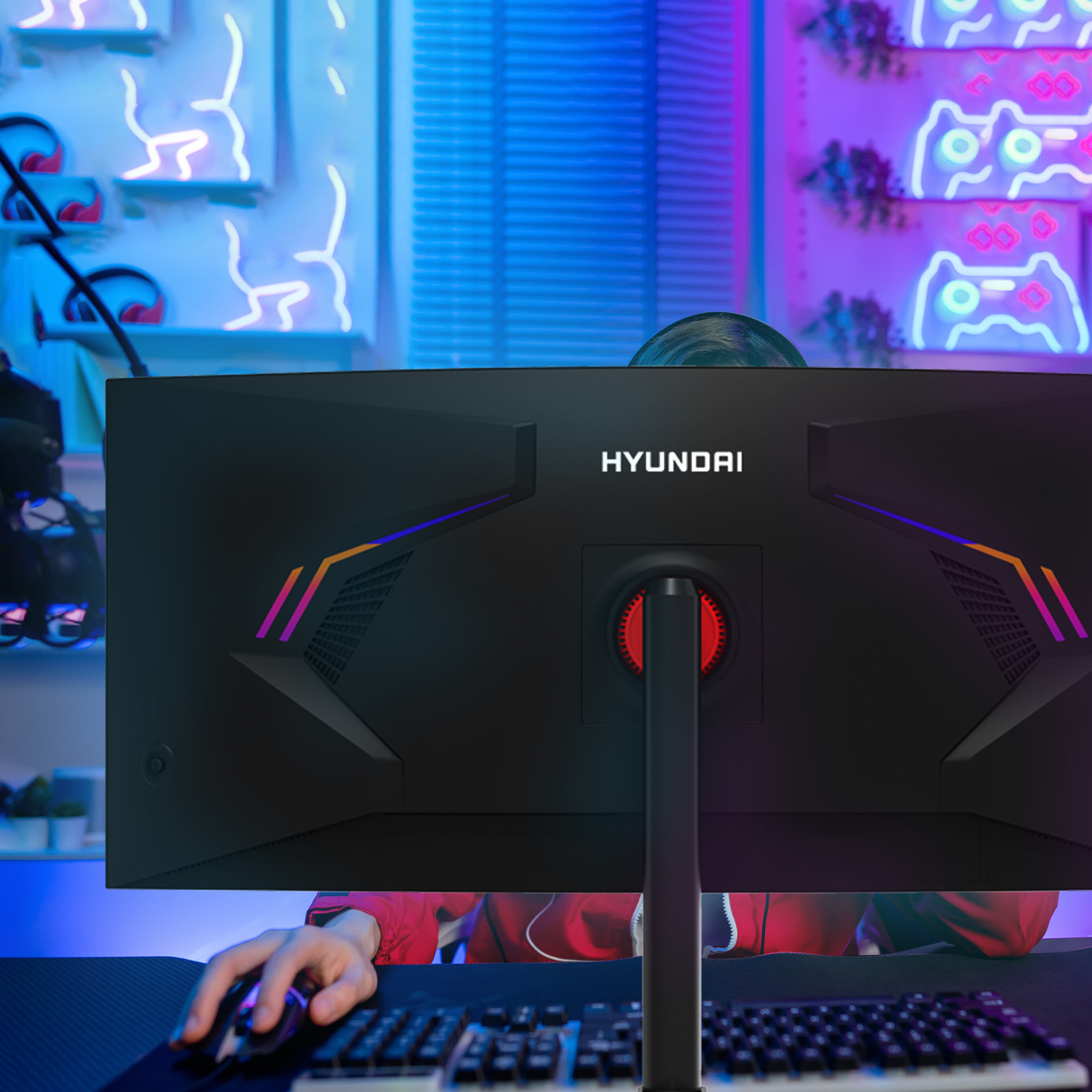 Foto 6 pulgar | Hy View, 34” Curved Gaming Monitor R1000, 3440x1440p, 180hz, 1ms(mprt),gtg 4ms,od 4ms