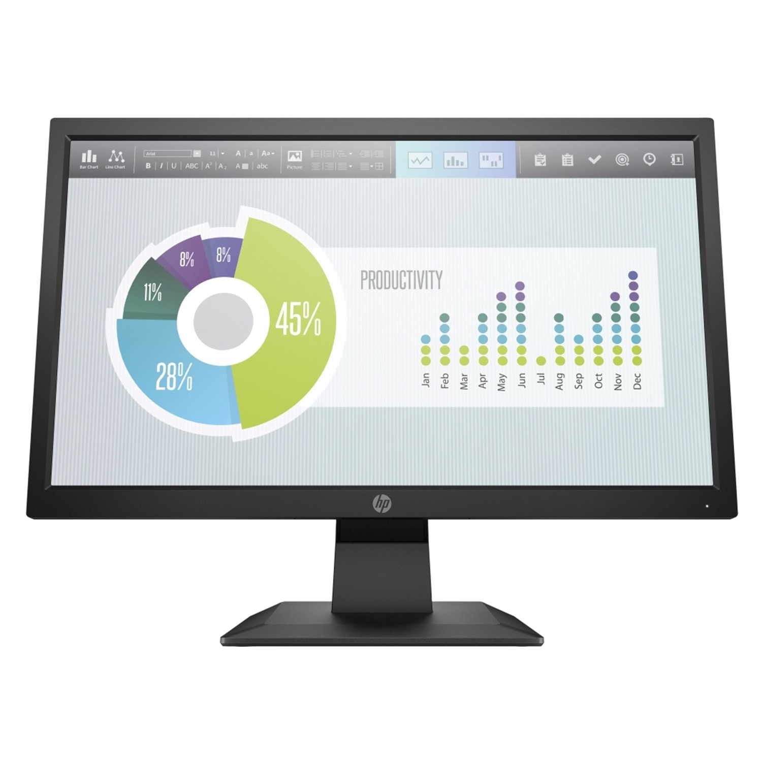 Monitor HP P204V 19.5'' Hd Widescreen Hdmi Negro