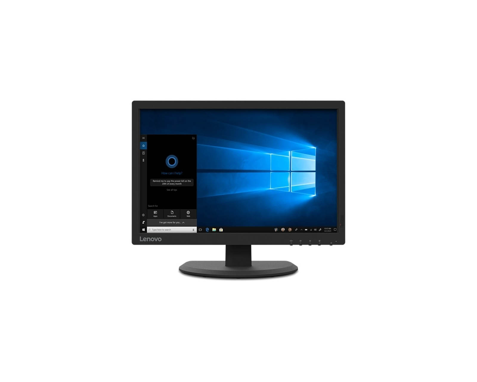 Monitor Lenovo  19.5'' Widescreen Hdm 62BBKAR1LA color Negro