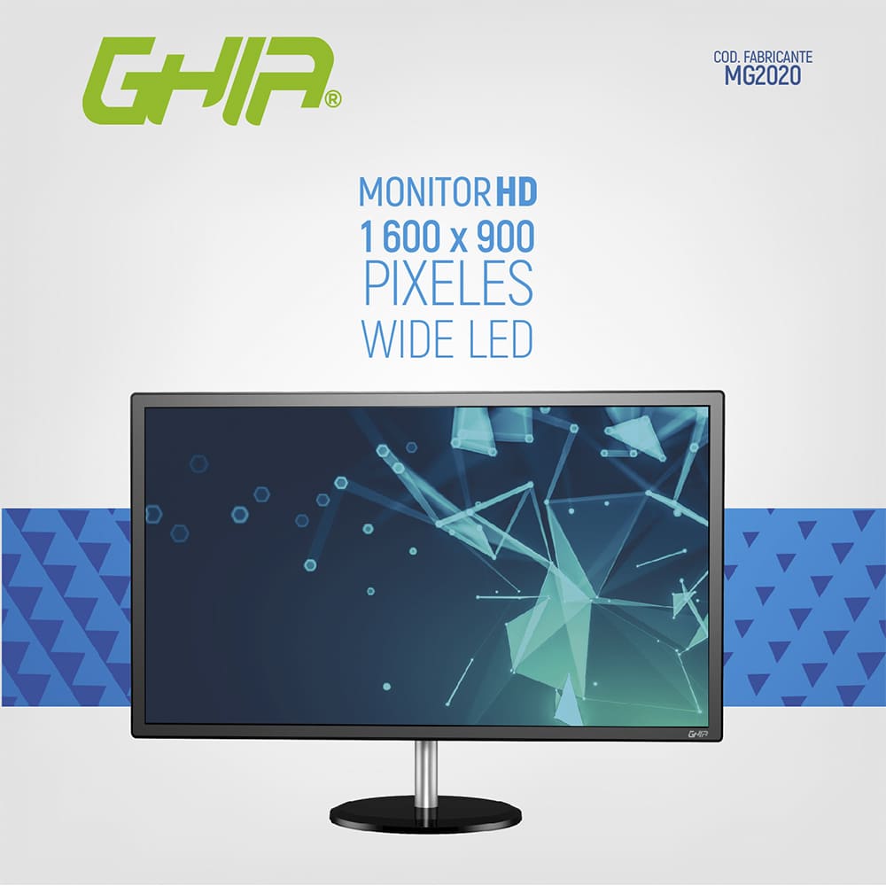 Foto 6 pulgar | Monitor Ghia Mnlg-23 Led 19.5 Pulgadas 1366x768 Vga/hdmi color Negro