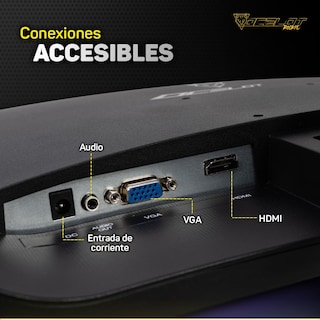 Foto 7 | Monitor LED Curvo de 23.8'' Ocelot Gaming color Negro OM-E24C Full HD 75 HZ 5 MS HDMI/VGA