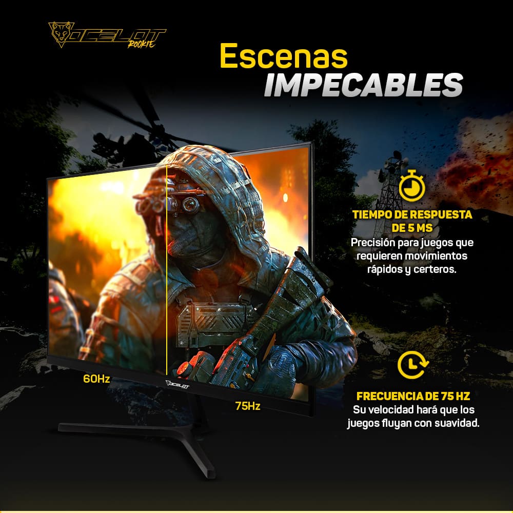 Foto 6 pulgar | Monitor LED de 27'' Ocelot Gaming Om-e27 color Negro Full HD 75 HZ 5 MS HDMI/VGA