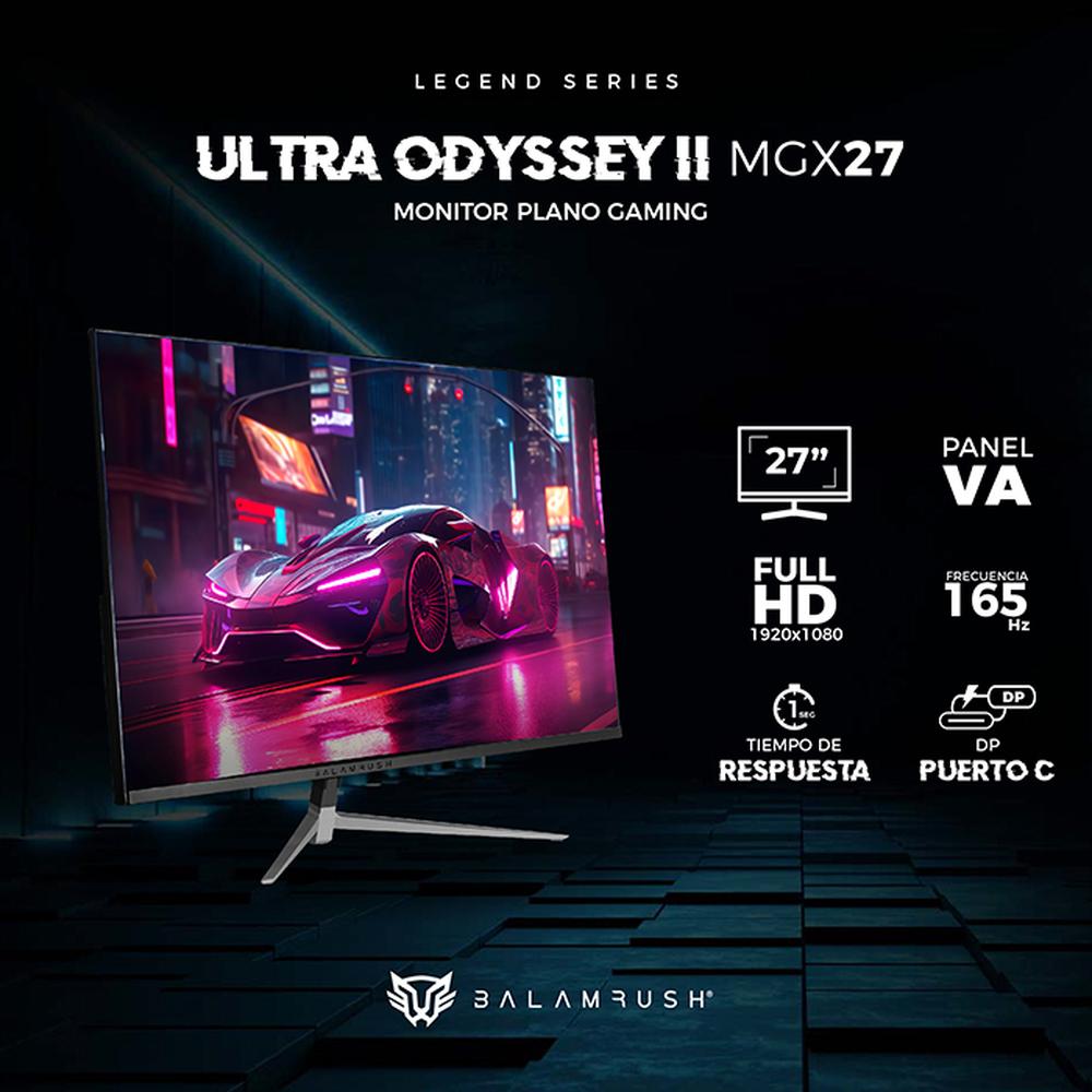 Foto 3 pulgar | Monitor Gamer 27 Balam Rush Ultra Odyssey Ii Mgx27 1ms 165hz Full Hd Va Led Usb-c Br-938297 color Negro