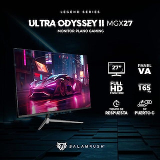 Foto 2 | Monitor Gamer 27 Balam Rush Ultra Odyssey Ii Mgx27 1ms 165hz Full Hd Va Led Usb-c Br-938297 color Negro