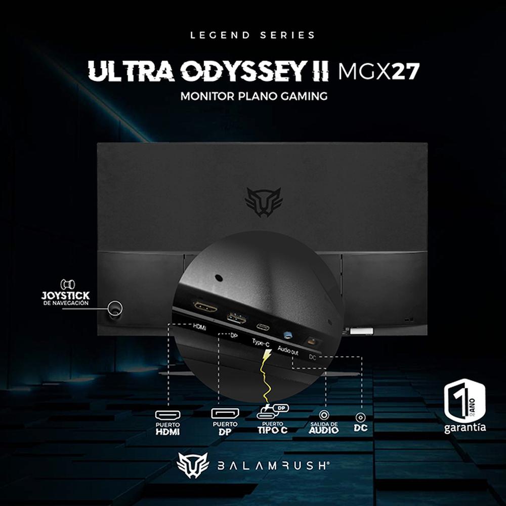 Foto 5 pulgar | Monitor Gamer 27 Balam Rush Ultra Odyssey Ii Mgx27 1ms 165hz Full Hd Va Led Usb-c Br-938297 color Negro