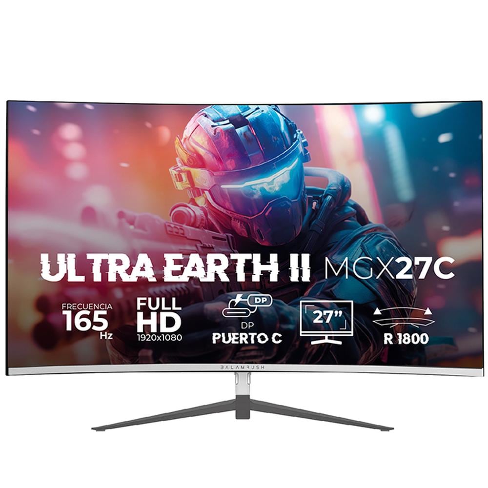 Monitor Gamer Curvo 27 Balam Rush Ultra Earth Ii Mgx27c 1ms 165hz Full Hd Va Led Usb-c Br-938280 color Blanco $3,499