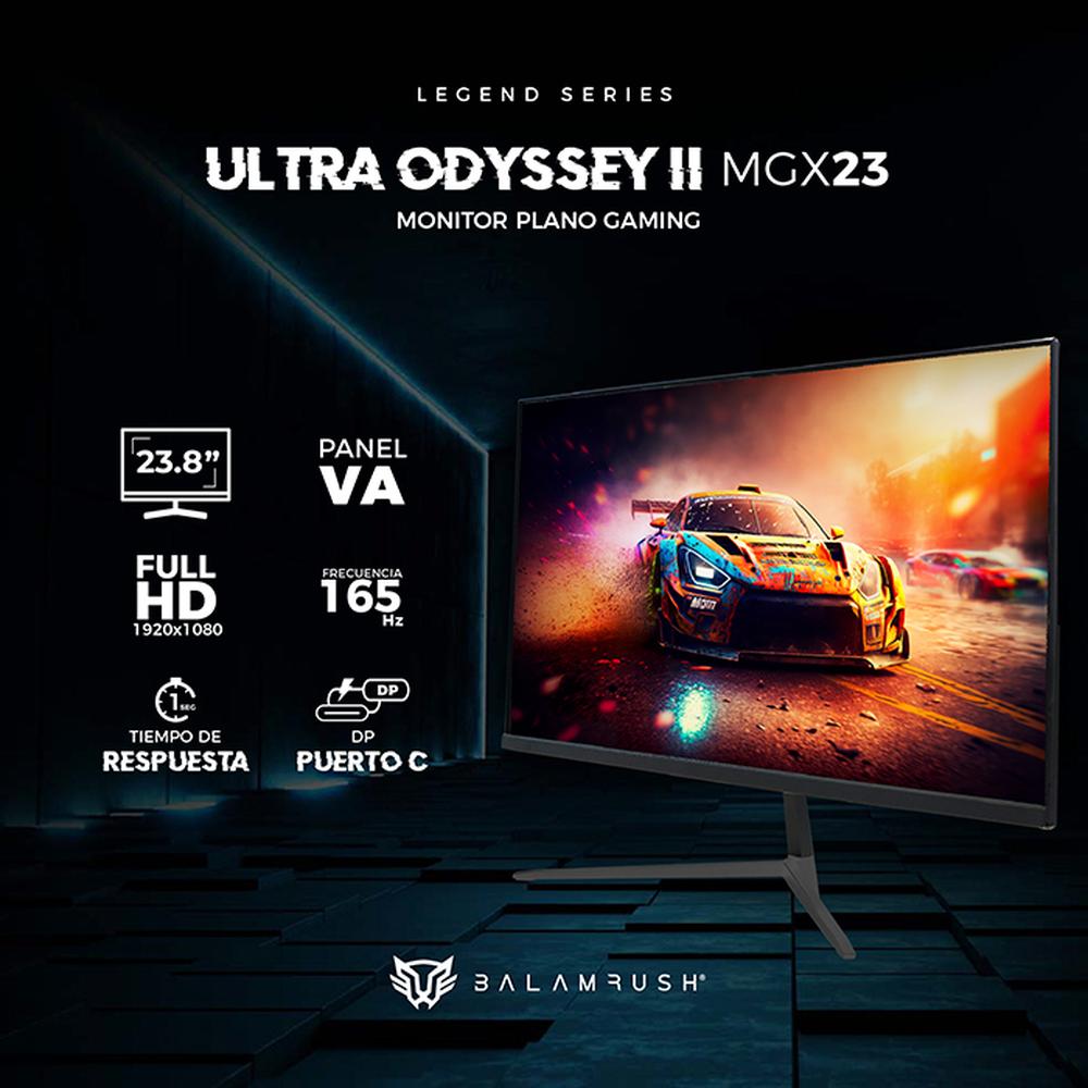 Foto 3 pulgar | Monitor Gamer 23.8 Balam Rush Ultra Odyssey Ii Mgx23 1ms 165hz Full Hd Va Led Usb-c Br-938341 color Negro