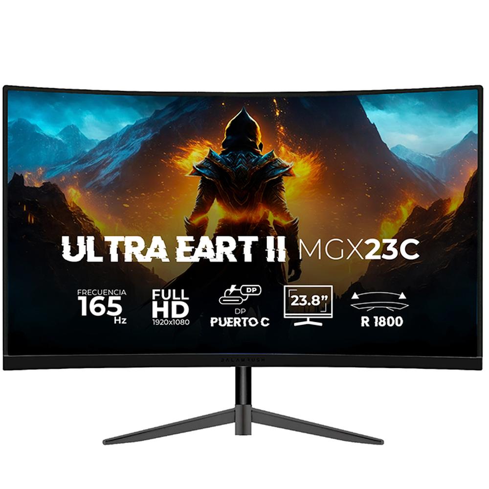 Monitor Gamer Curvo 23.8 Balam Rush Ultra Earth Ii Mgx23c 1ms 165hz Full Hd Va Led Usb-c Br-938327 color Negro