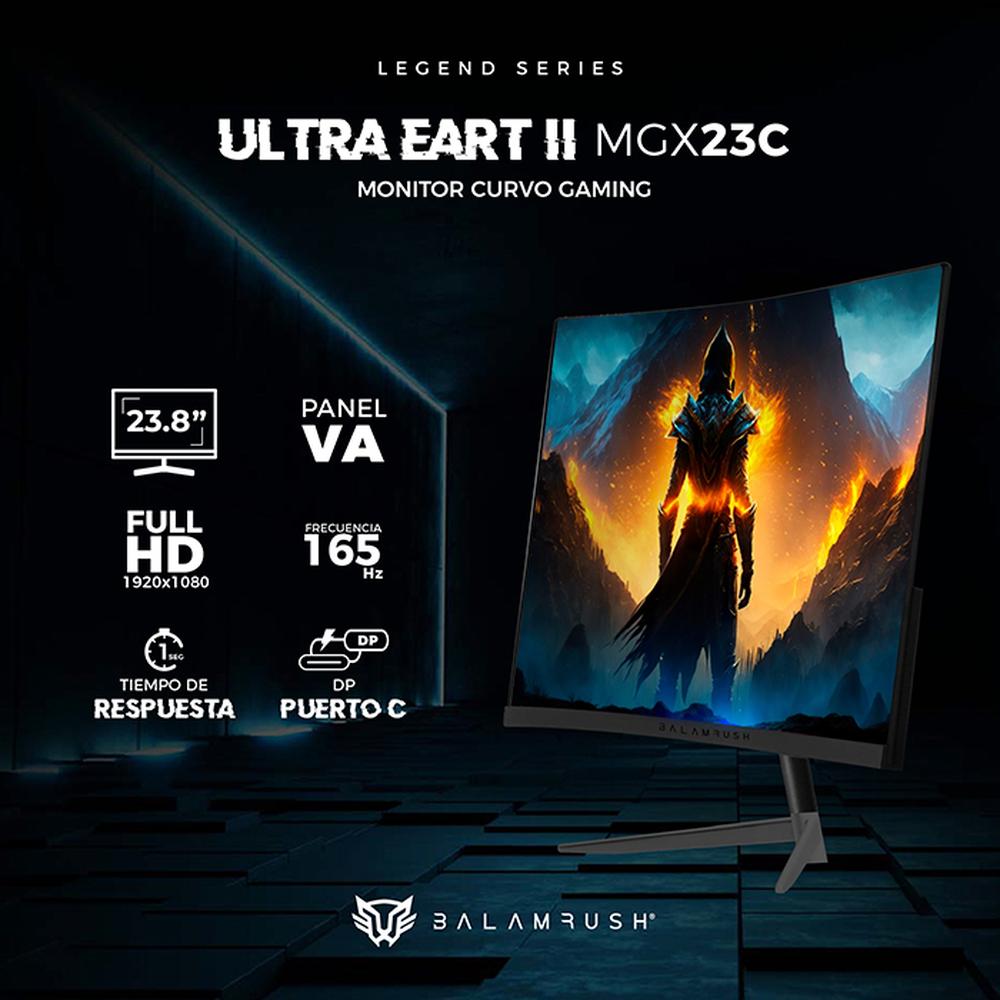 Foto 2 | Monitor Gamer Curvo 23.8 Balam Rush Ultra Earth Ii Mgx23c 1ms 165hz Full Hd Va Led Usb-c Br-938327 color Negro