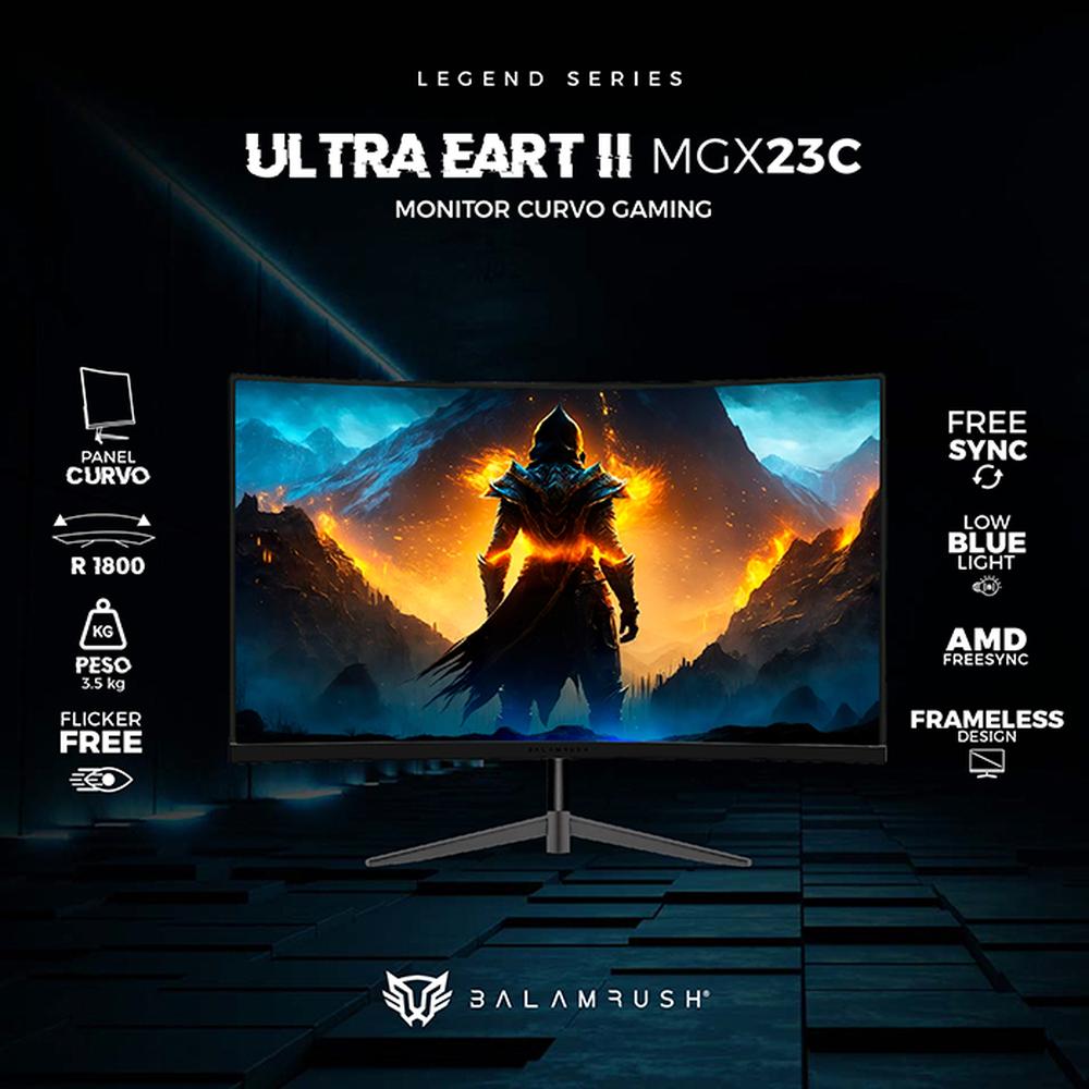 Foto 4 pulgar | Monitor Gamer Curvo 23.8 Balam Rush Ultra Earth Ii Mgx23c 1ms 165hz Full Hd Va Led Usb-c Br-938327 color Negro