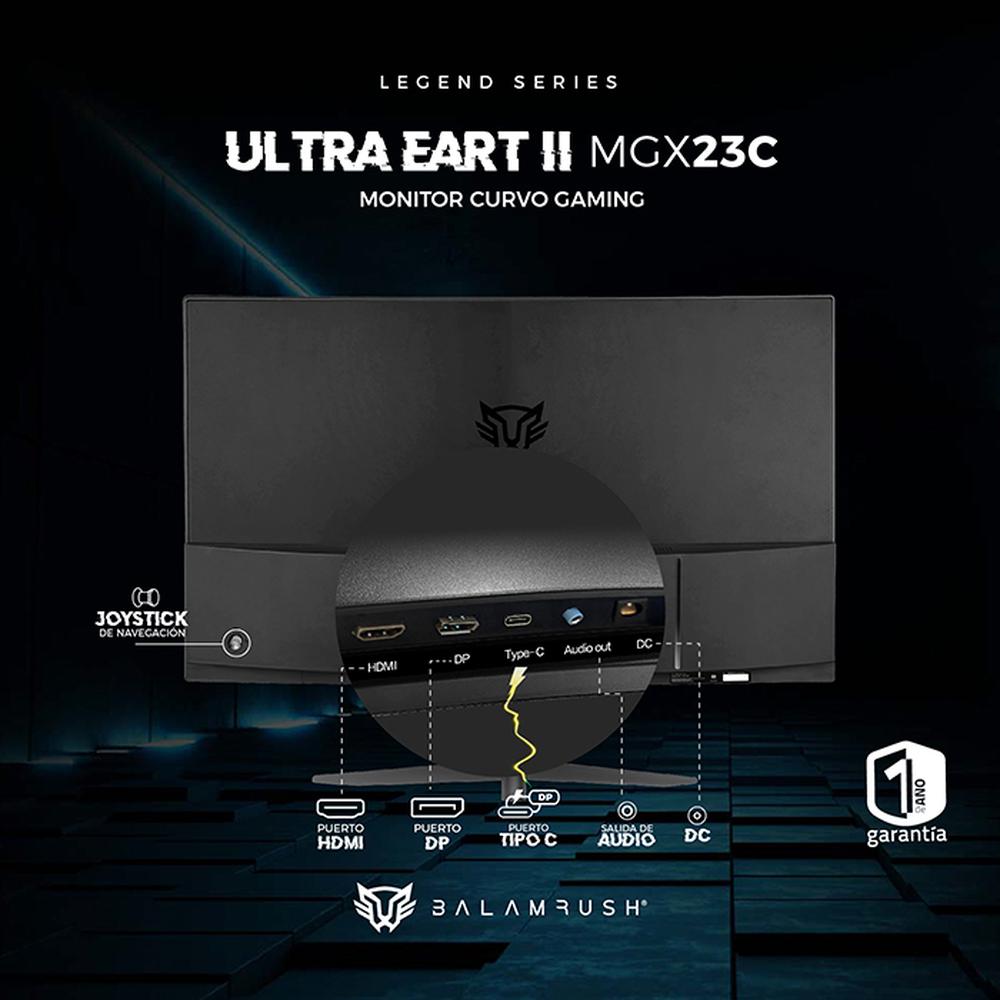 Foto 5 pulgar | Monitor Gamer Curvo 23.8 Balam Rush Ultra Earth Ii Mgx23c 1ms 165hz Full Hd Va Led Usb-c Br-938327 color Negro