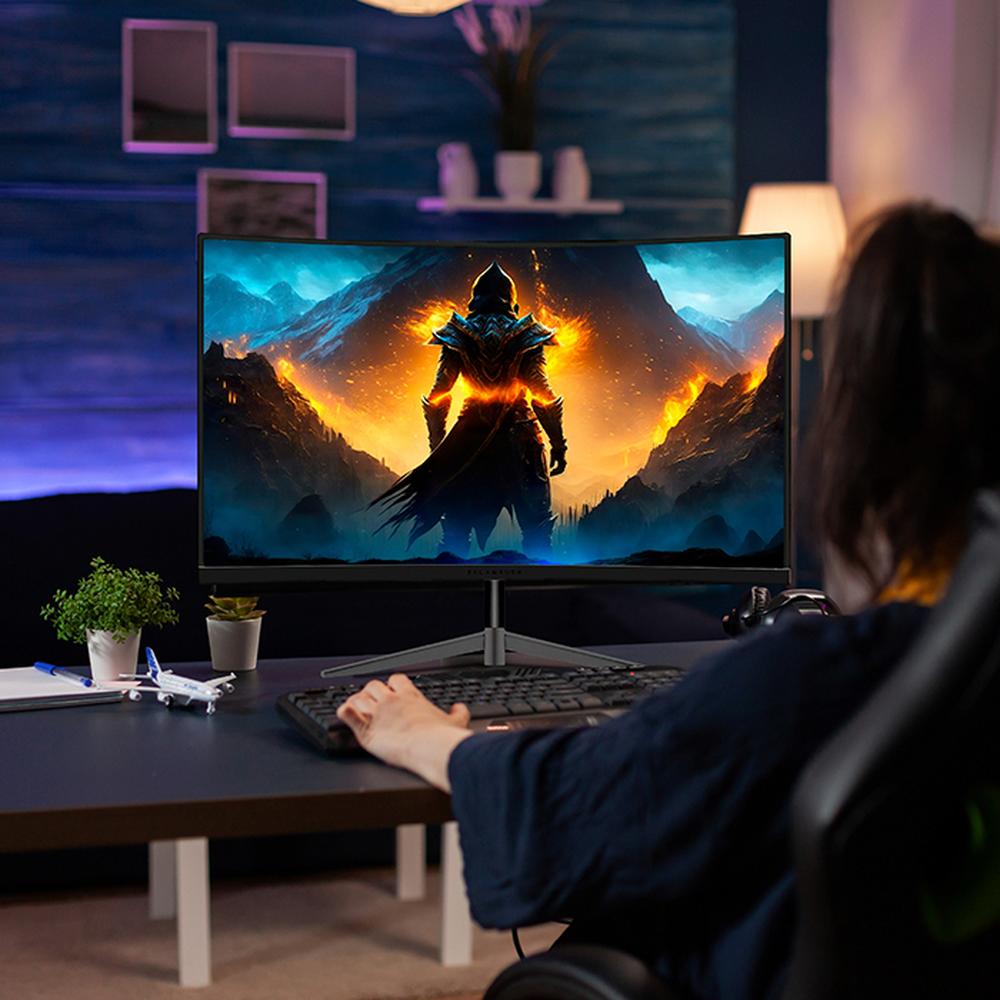 Foto 6 pulgar | Monitor Gamer Curvo 23.8 Balam Rush Ultra Earth Ii Mgx23c 1ms 165hz Full Hd Va Led Usb-c Br-938327 color Negro