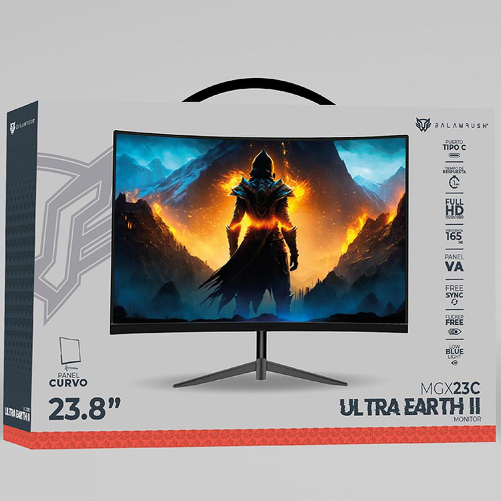 Foto 7 pulgar | Monitor Gamer Curvo 23.8 Balam Rush Ultra Earth Ii Mgx23c 1ms 165hz Full Hd Va Led Usb-c Br-938327 color Negro