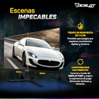 Foto 6 | Monitor LED Curvo de 24'' Ocelot Gaming Om-c24 Full HD 165 Hz 1 MS HDMI Displayport Negro