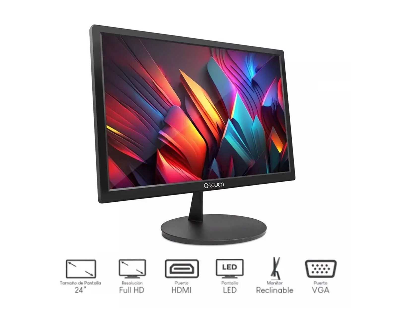 Foto 4 pulgar | Monitor Qtouch 24'' Led 60hz Hdmi Vga Qt-2400