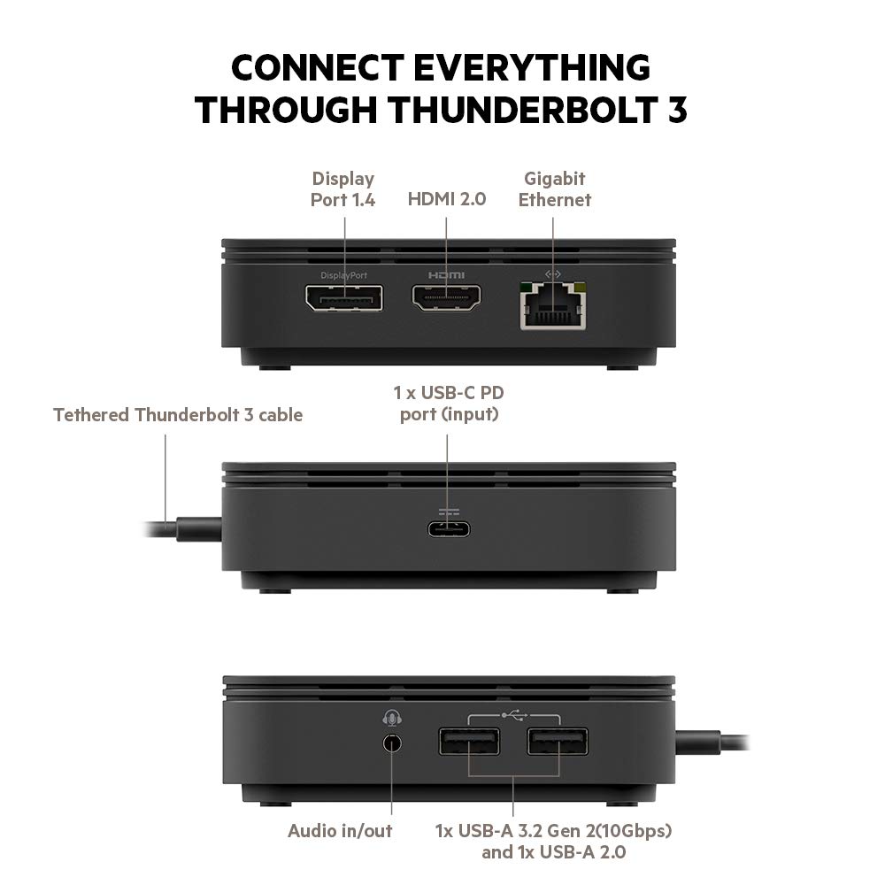 Foto 2 | Estación de Acoplamiento Belkin Thunderbolt 3 Dock Core con Cable - Venta Internacional