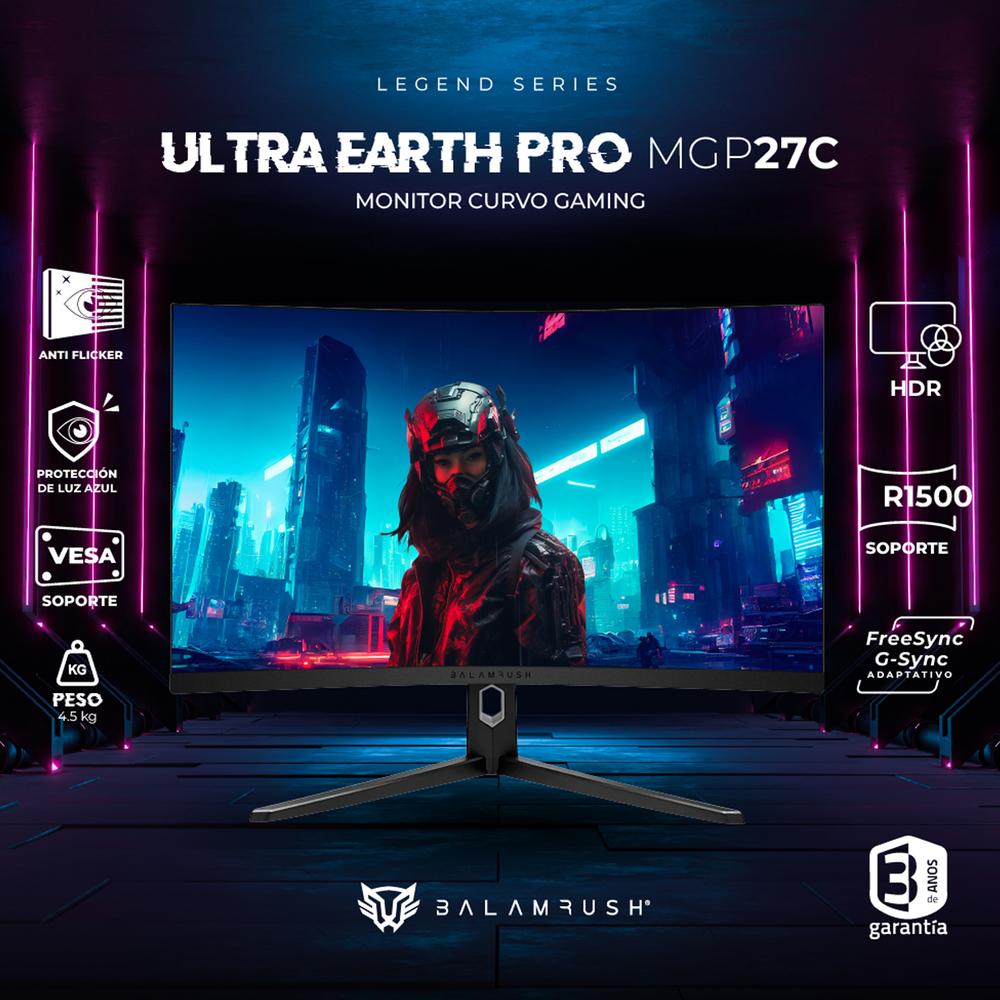 Foto 4 pulgar | Monitor Gamer Curvo 27 Balam Rush Ultra Earth Pro Mgp27c 1ms 240hz Full Hd Va Led Rgb Hdmi Br-938631