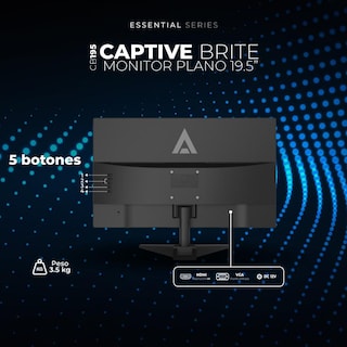 Foto 3 | Monitor 19.5 Acteck Captive Brite Cb195 5ms 60hz Hd Tn Led Vga Hdmi Ac-939409