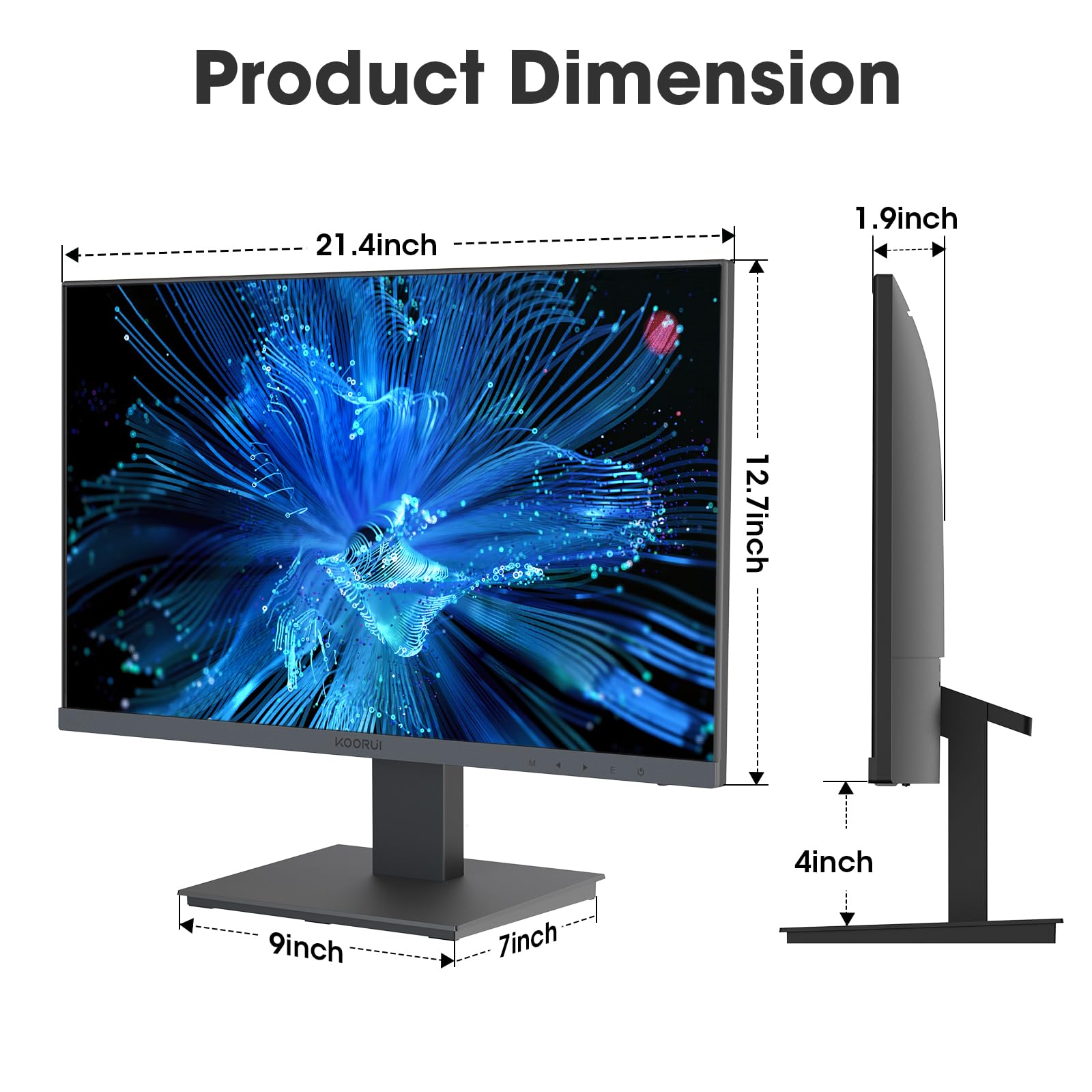 Foto 6 pulgar | Monitor Koorui 24 Pulgadas Full Hd 1080p Va Led 75 Hz Hdmi/vga - Venta Internacional