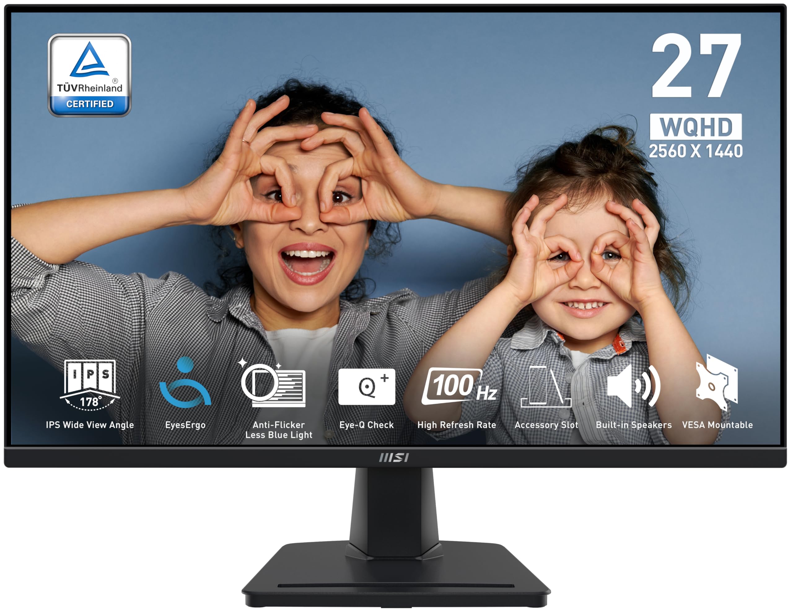 Foto 2 pulgar | Monitor Msi Pro Mp275q 27 Pulgadas Wqhd 2560 X 1440, 100 Hz Panel Ips - Venta Internacional