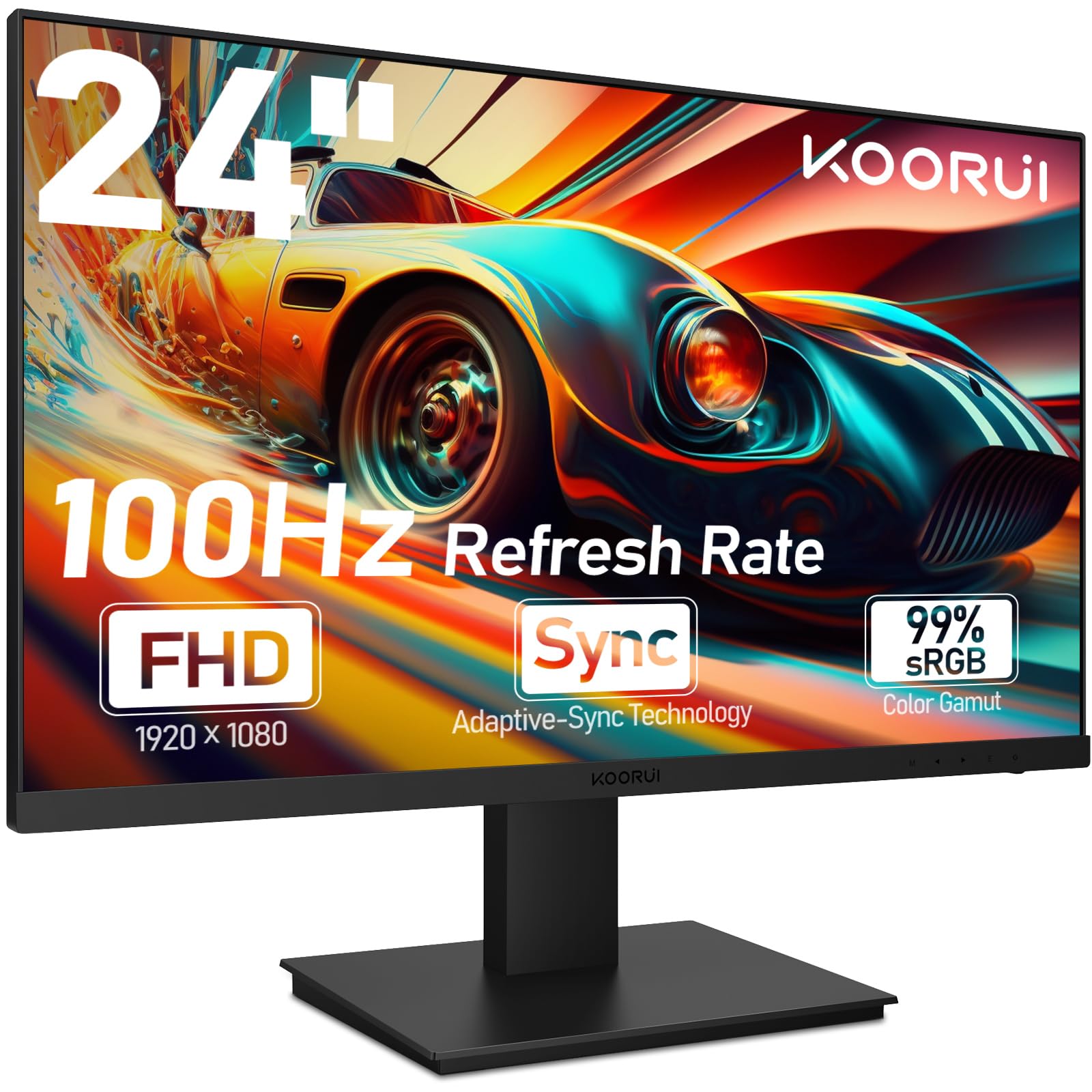 Foto 2 pulgar | Monitor para Videojuegos Koorui 24'' Fhd 1920x1080 100hz Negro - Venta Internacional