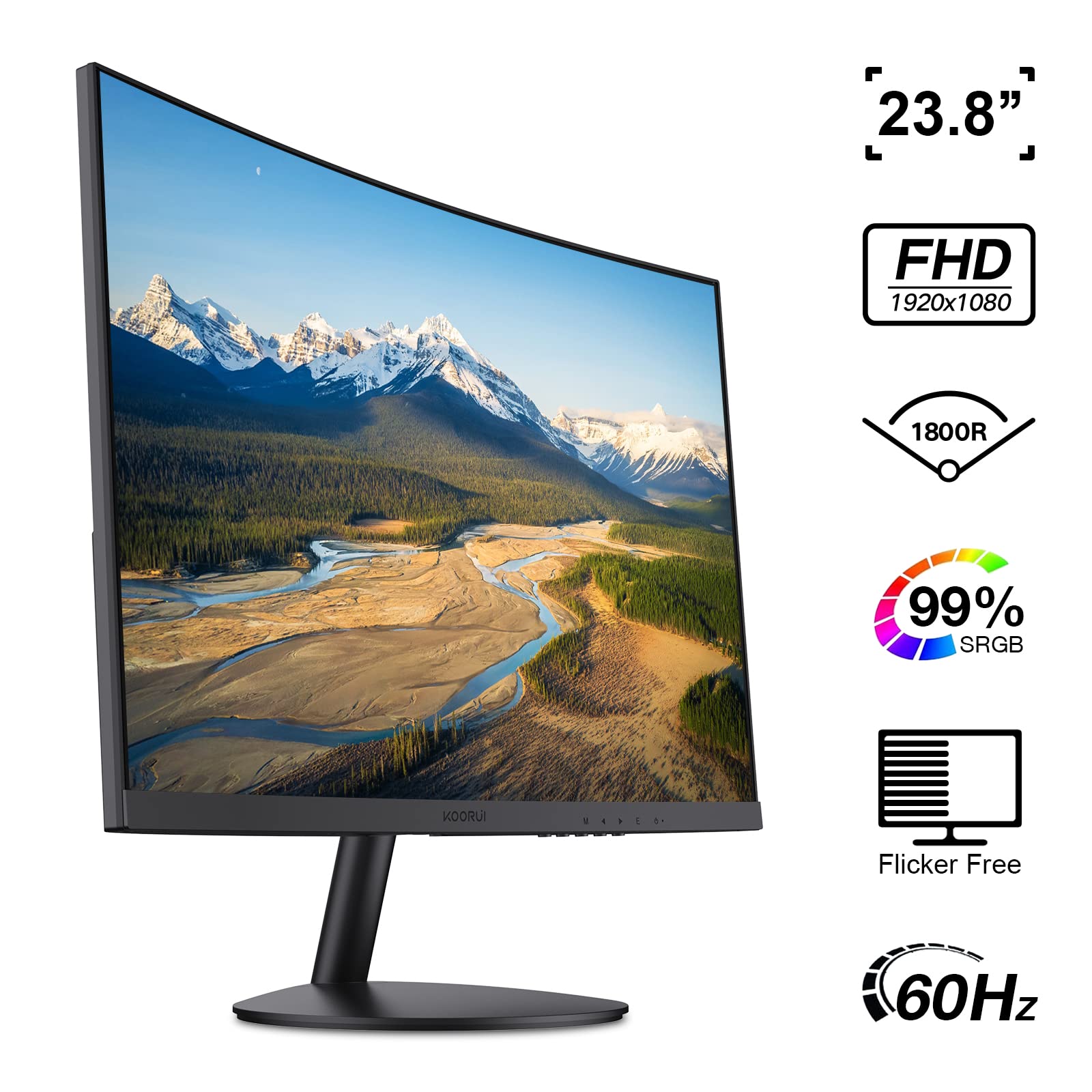 Foto 4 pulgar | Monitor Koorui 24n5c Led Curvo 1080p Hdmi Vga Negro - Venta Internacional