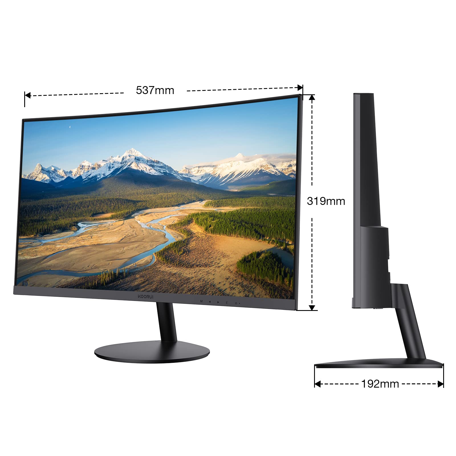 Foto 6 pulgar | Monitor Koorui 24n5c Led Curvo 1080p Hdmi Vga Negro - Venta Internacional