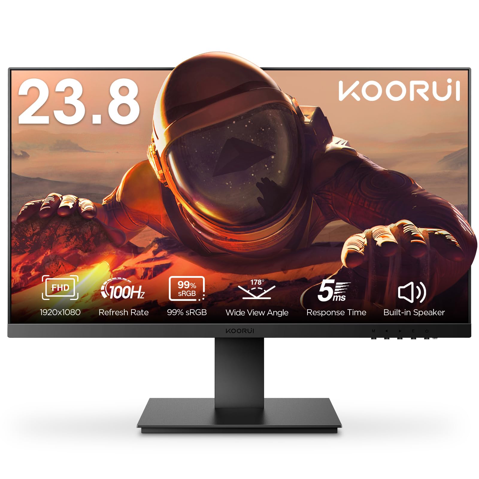 Foto 2 pulgar | Monitor de Ordenador Koorui 24'' Fhd 1920x1080p 100hz Con Altavoz - Venta Internacional