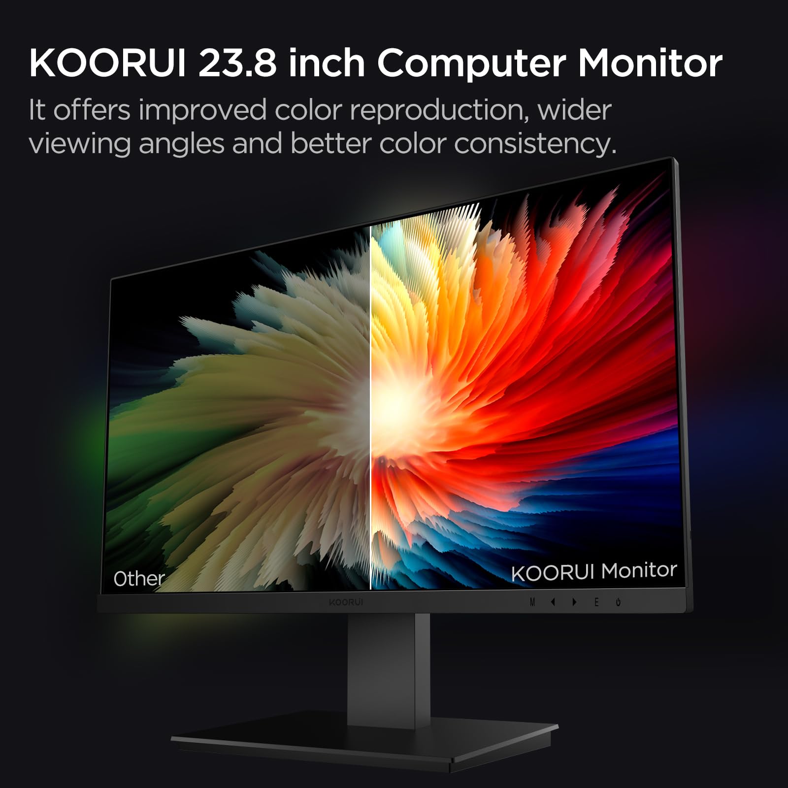 Foto 4 pulgar | Monitor de Ordenador Koorui 24'' Fhd 1920x1080p 100hz Con Altavoz - Venta Internacional