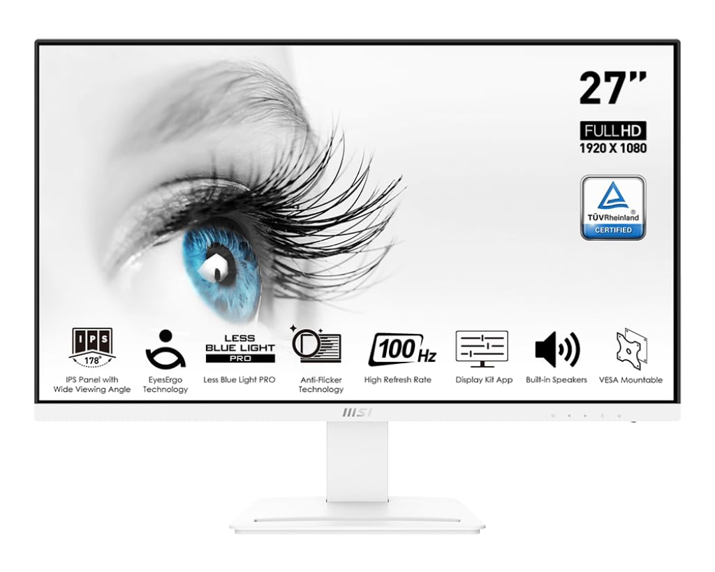 Foto 2 pulgar | Monitor Msi Pro Mp273aw 27'' 1920 X 1080 Fhd Ips 100 Hz Blanco - Venta Internacional