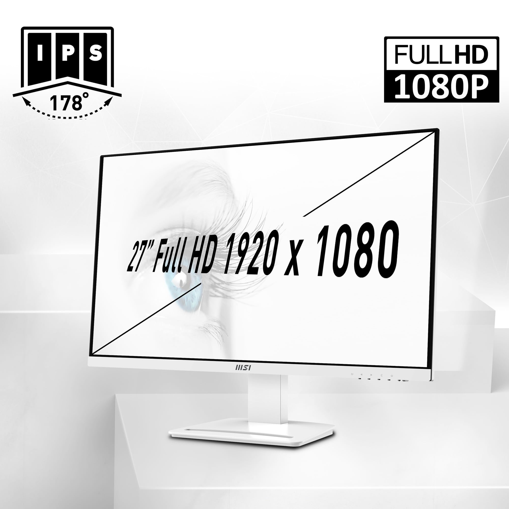 Foto 3 pulgar | Monitor Msi Pro Mp273aw 27'' 1920 X 1080 Fhd Ips 100 Hz Blanco - Venta Internacional