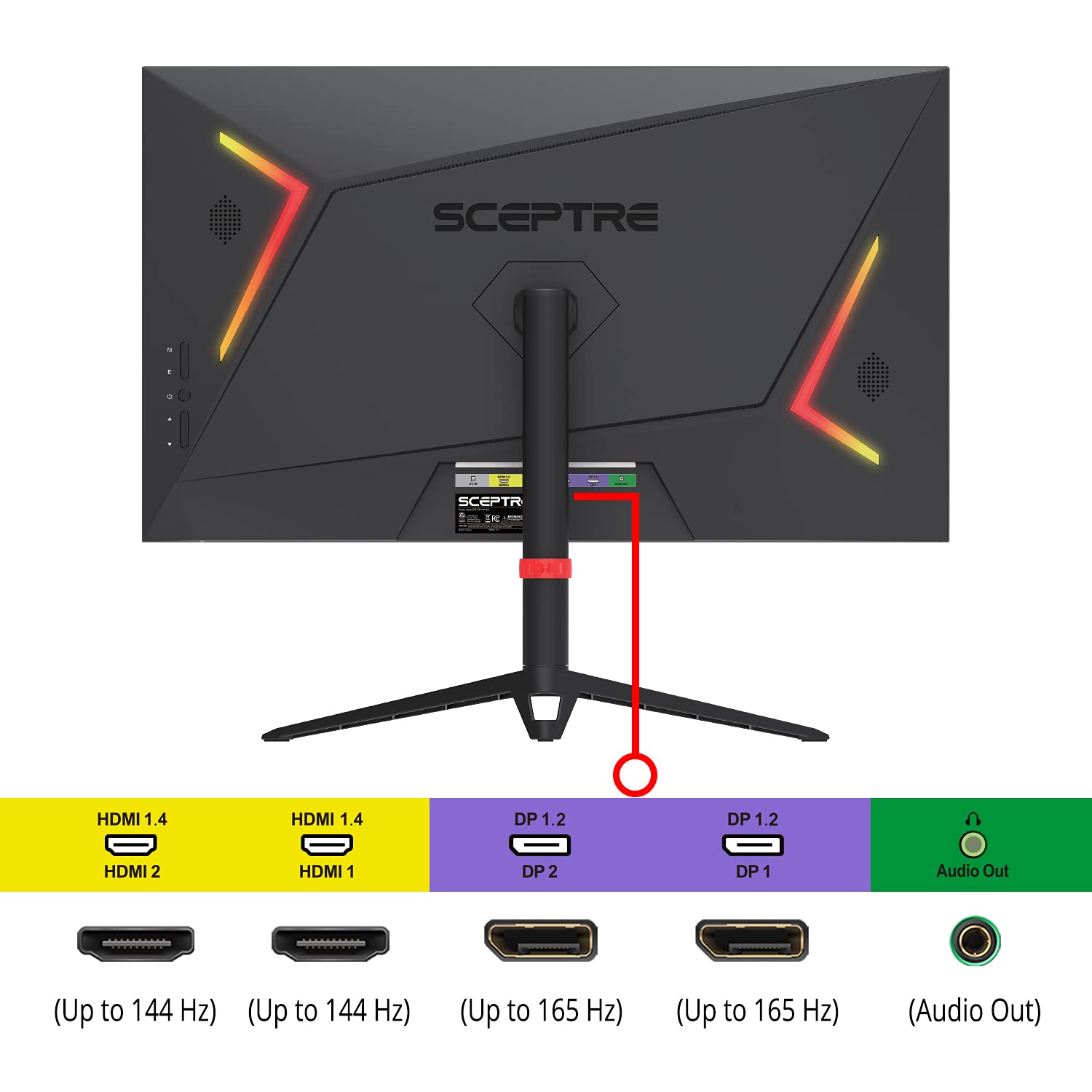 Foto 4 | Monitor para Videojuegos Sceptre E275b-QPD168 27'' 2K QHD 165 Hz 1 Ms HDR400 - Venta Internacional