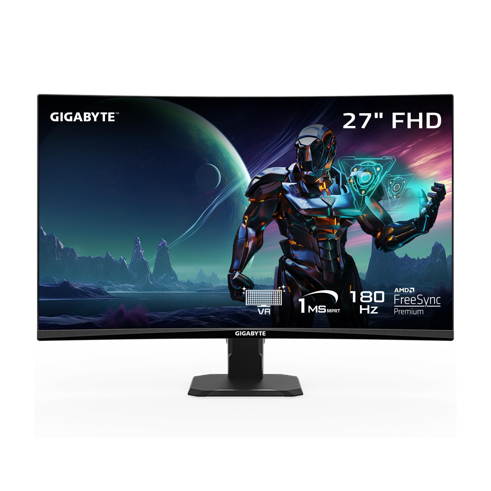 Monitor Gigabyte Gs27fc De 27 Pulgadas, 180 Hz, 1080p Va 1500r - Venta Internacional.