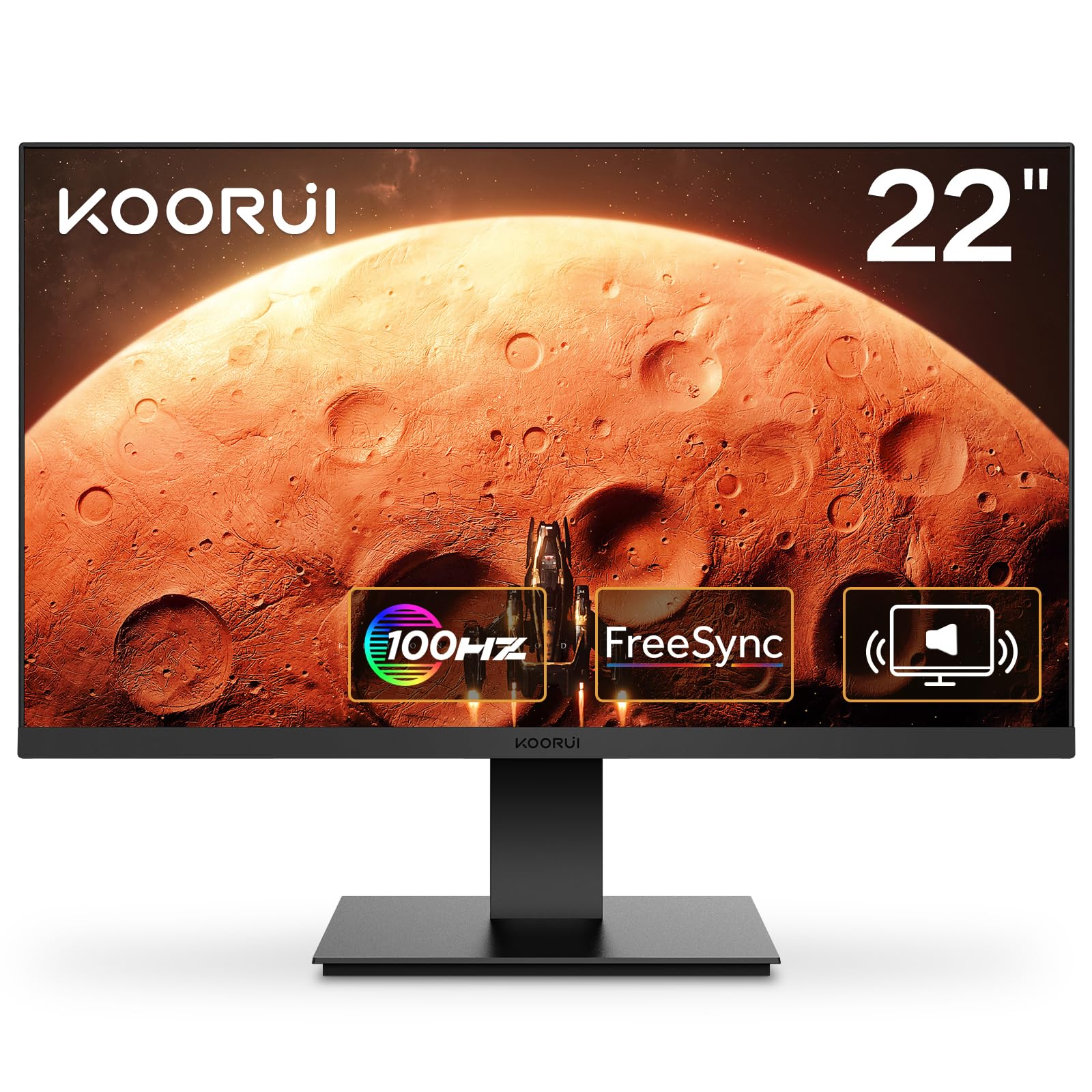 Foto 2 pulgar | Monitor Koorui Panel Va Fhd 1080p 100 Hz de 21,5 Pulgadas con Altavoz - Venta Internacional