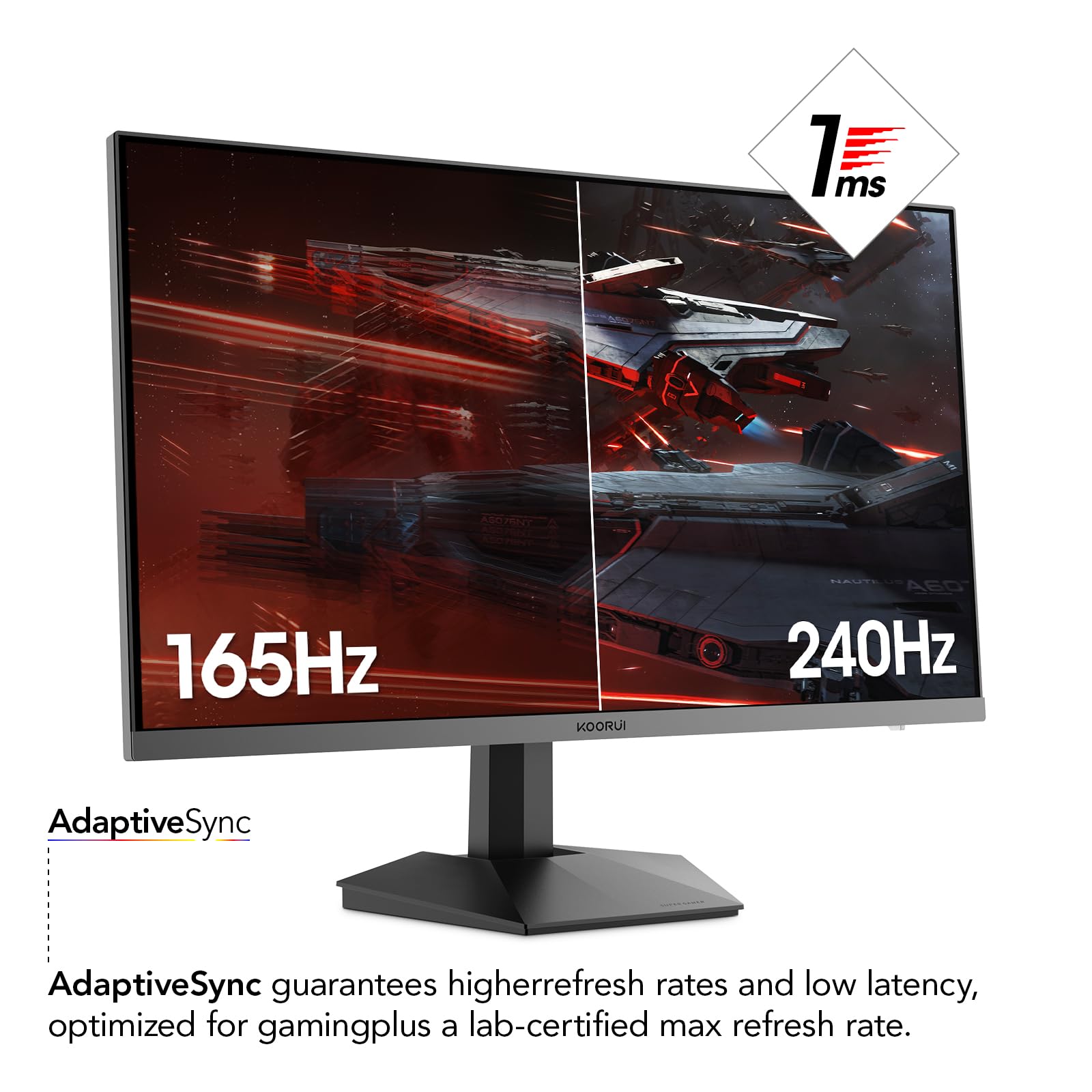 Foto 3 pulgar | Monitor para Juegos Koorui Gn05 27 " Wqhd 2560 x 1440 240 Hz - Venta Internacional