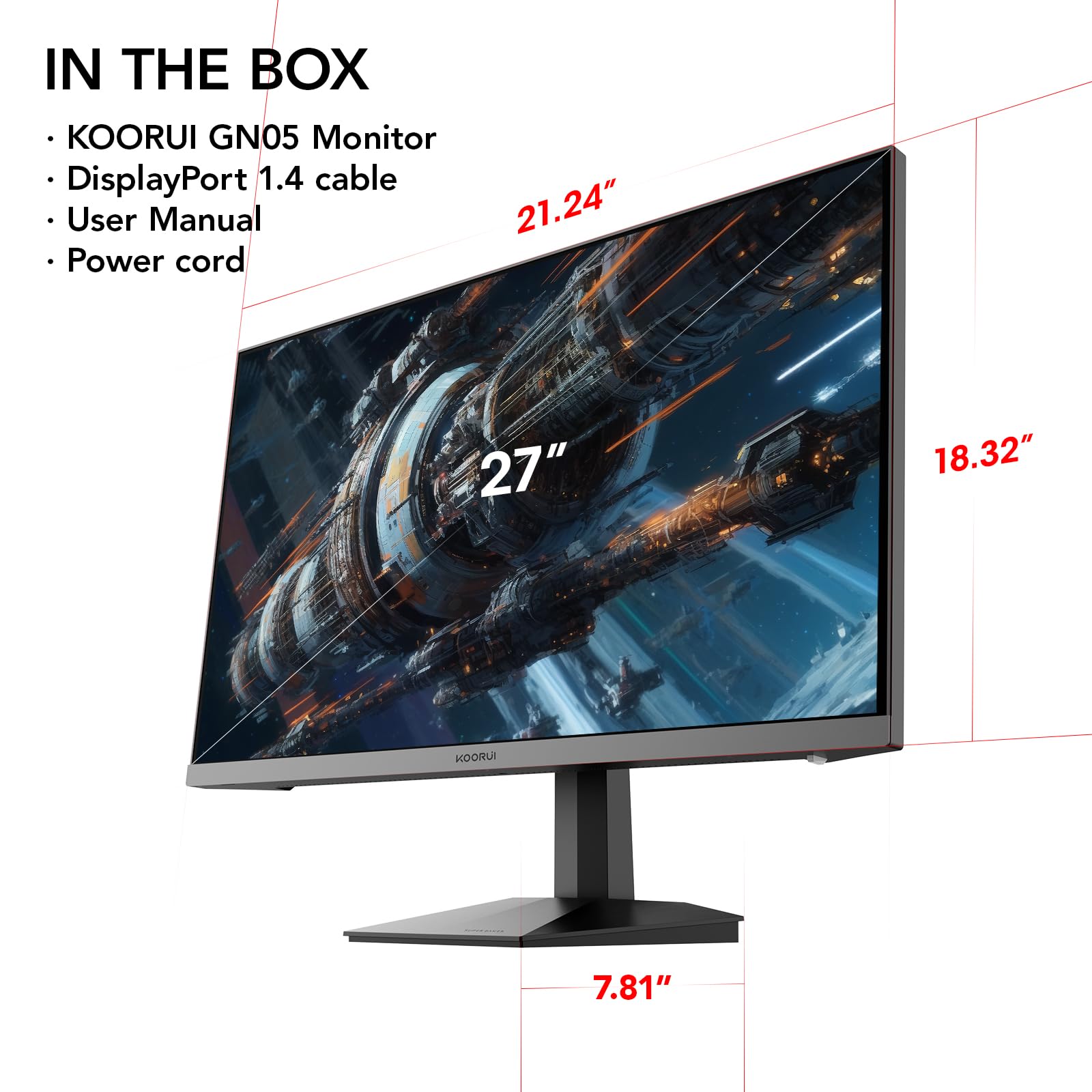 Foto 5 | Monitor para Juegos Koorui Gn05 27 " Wqhd 2560 x 1440 240 Hz - Venta Internacional