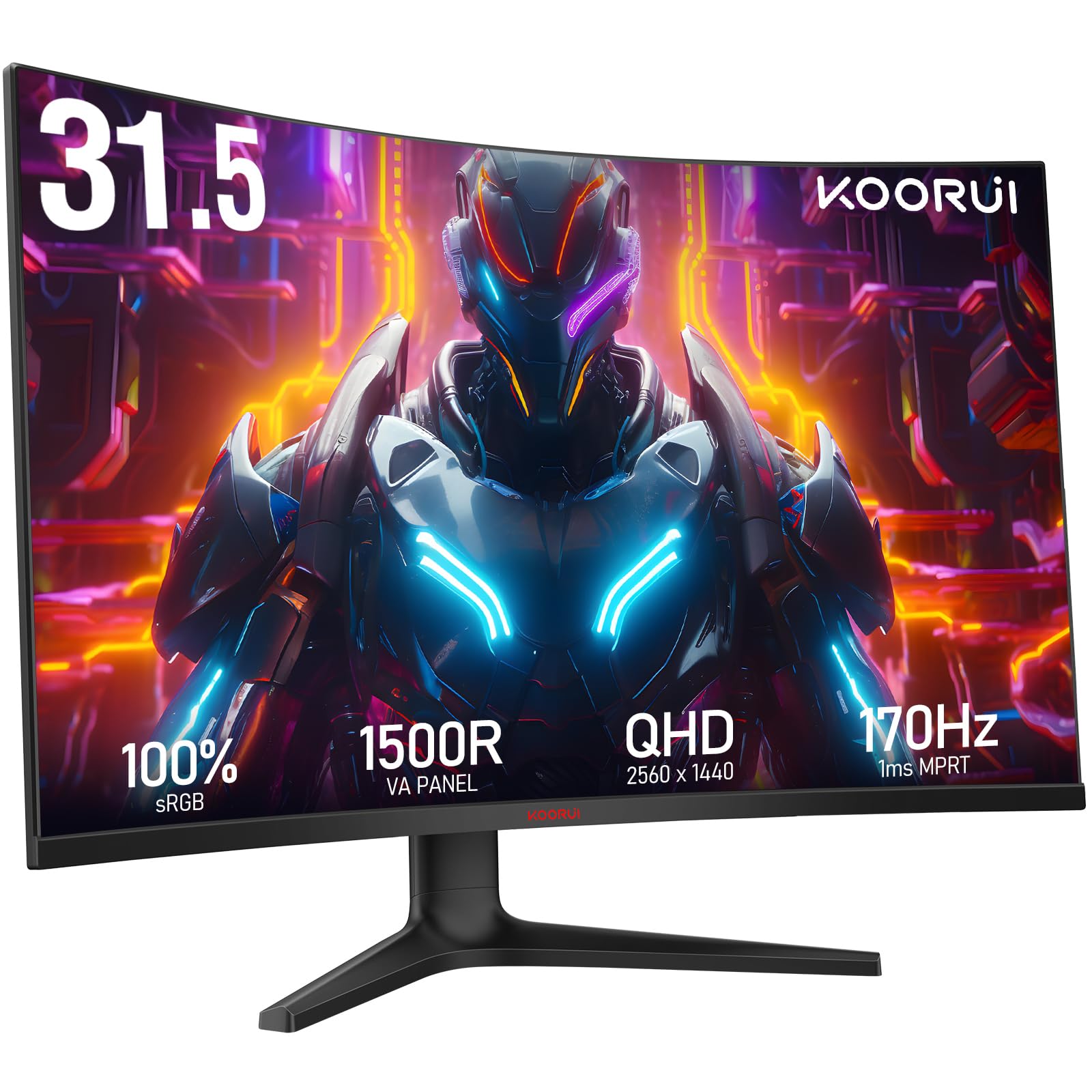 Foto 2 pulgar | Monitor Koorui Curvo Gaming Qhd De 32" 170 Hz - Venta Internacional