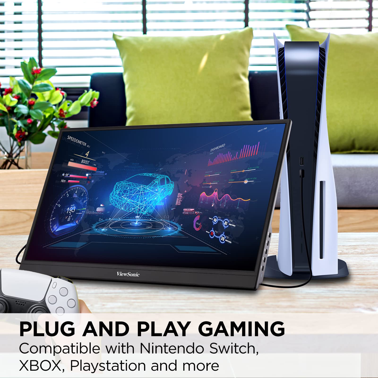 Foto 3 | Monitor Portátil para Juegos Viewsonic Vx1755 17'' 1080p Ips - Venta Internacional