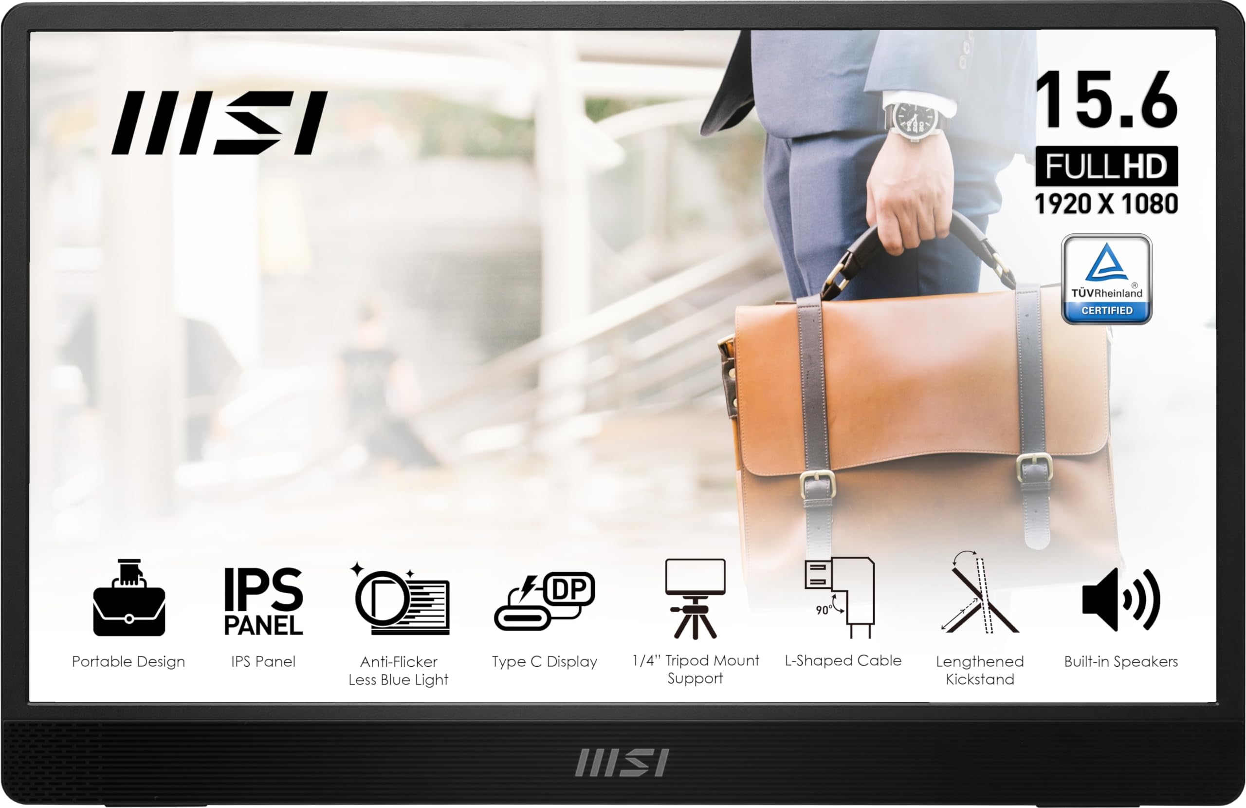 Foto 2 pulgar | Monitor Portátil Msi Pro Mp161 E2 15.6 Fhd Ips 1080p - Venta Internacional