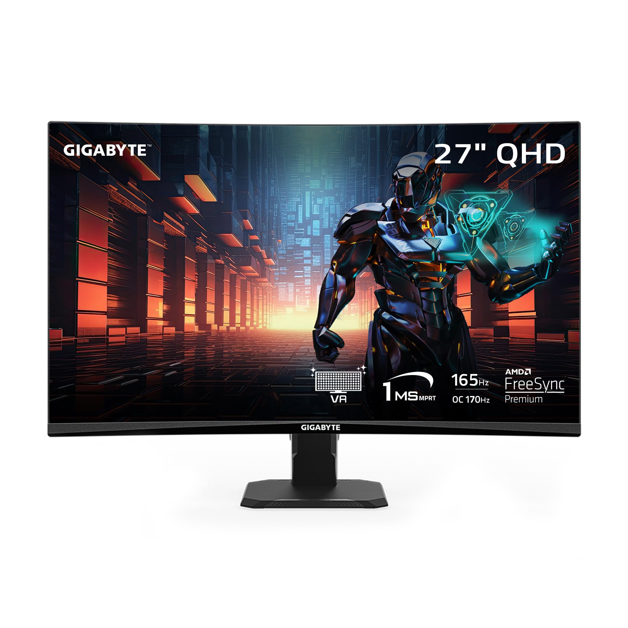 Monitor Curvo Gigabyte Gs27qc 27 165 Hz 1440p Para Juegos - Venta Internacional.