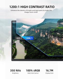 Foto 4 | Monitor Portátil Uperfect 18.5 Pulgadas 120 Hz 100% Srgb 1080p - Venta Internacional